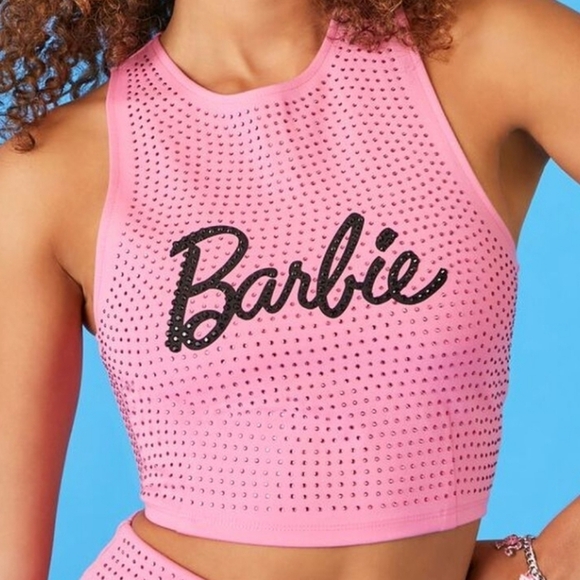 Barbie x F21 Barbie Crop Top & Mini Skirt Set XS NWT - Picture 4 of 13